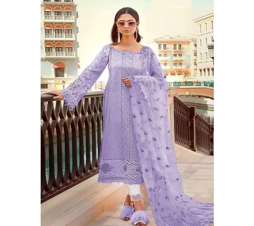 Shree Fabs Mariya.B.Lawn Block Buster - 1005 - Light Purple Cotton 3Pcs