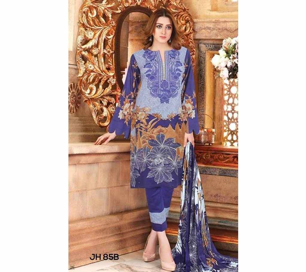 Johra Rangeen Unstitched Print Embroidered Lawn Three Piece