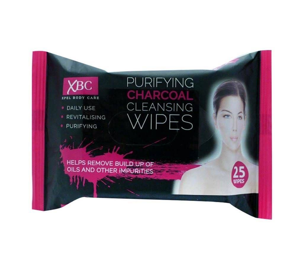 Xpel Charcoal Facial Cleansing Wipes-30pcs-UK 