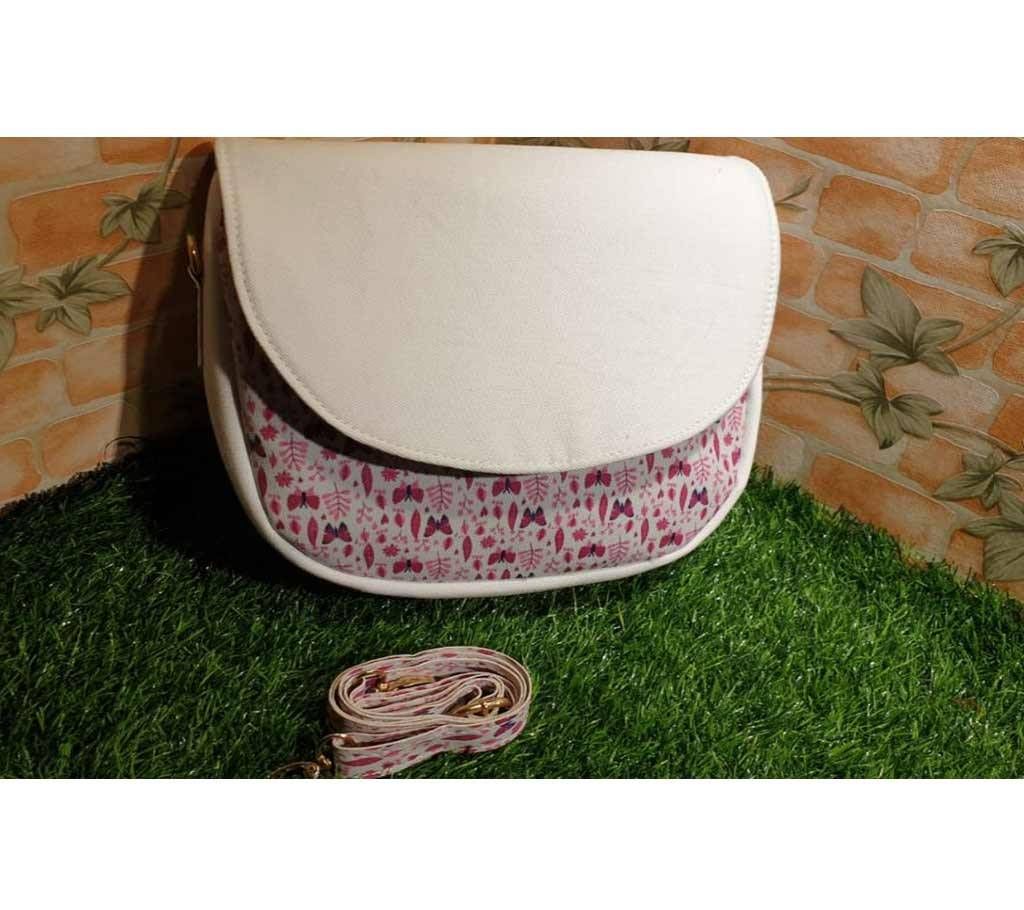 Artificial Leather and Fabric mix classy Saddle Bag
