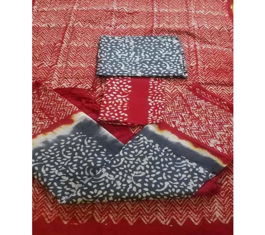 Unstitched Bati Cotton Three Piece 