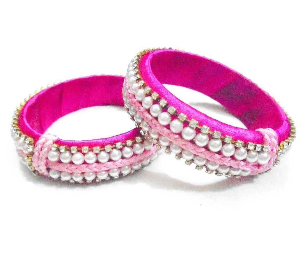 Silk thread Stone Craft bangle
