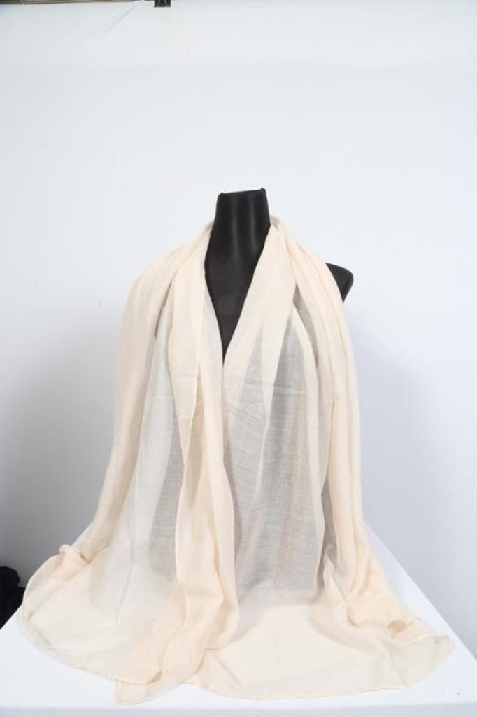 Off White Cotton Glitter Hijab