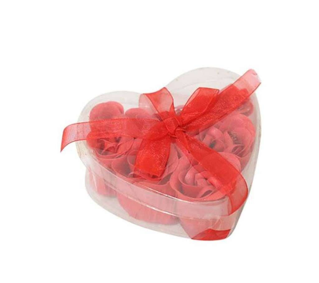 Valentine Gift Flower Soap Box-Red