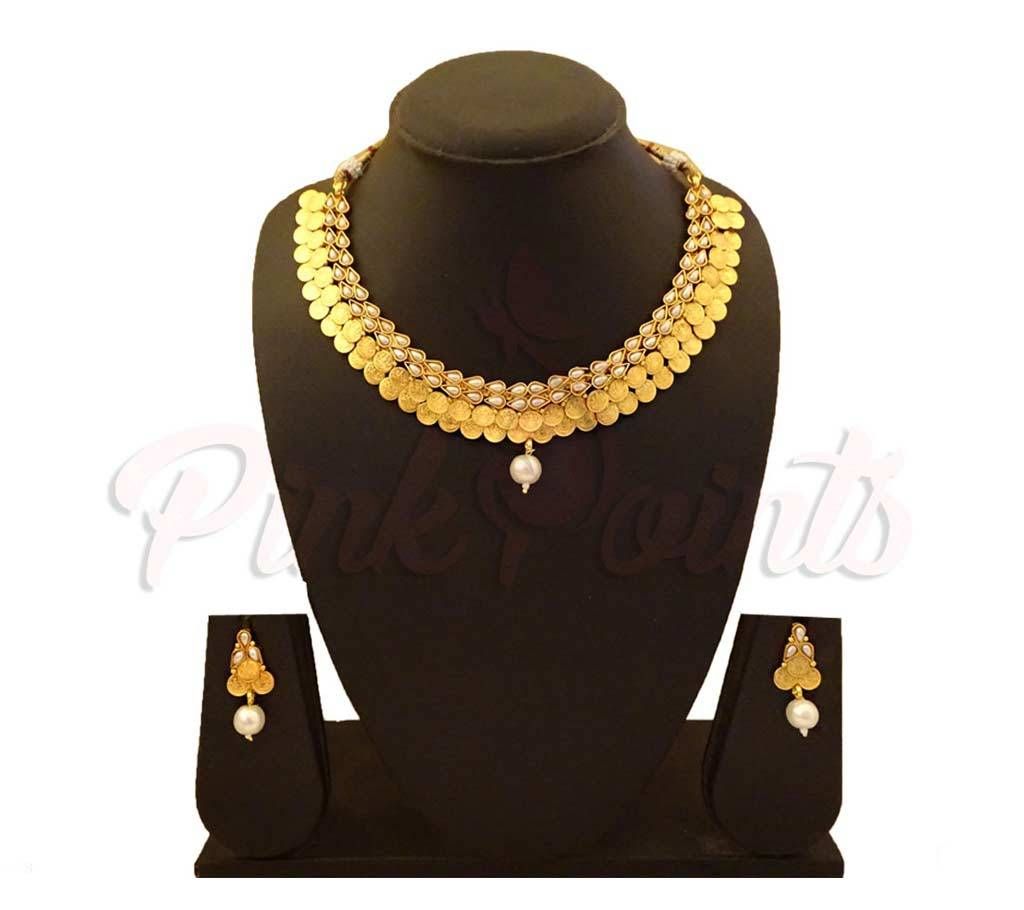 Paan Single Side Coin Necklace Set (by Pink Point - CN-140-96)