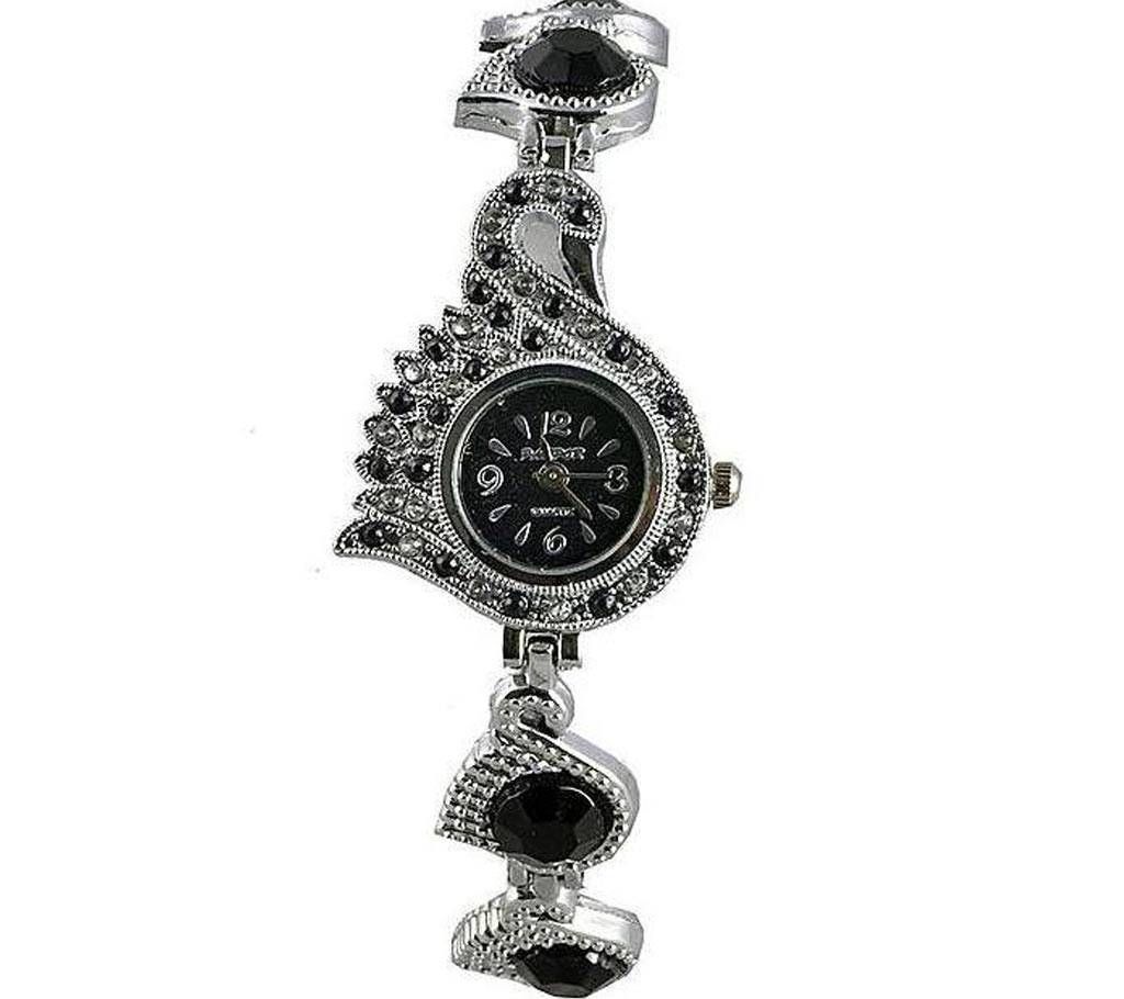 Stainless Steel Analog Watch for Women - Black