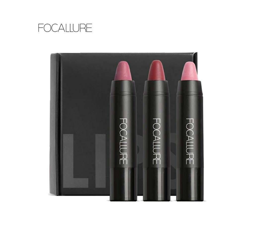FOCALLURE Pro Matte Waterproof Lipstick (3 Piece)