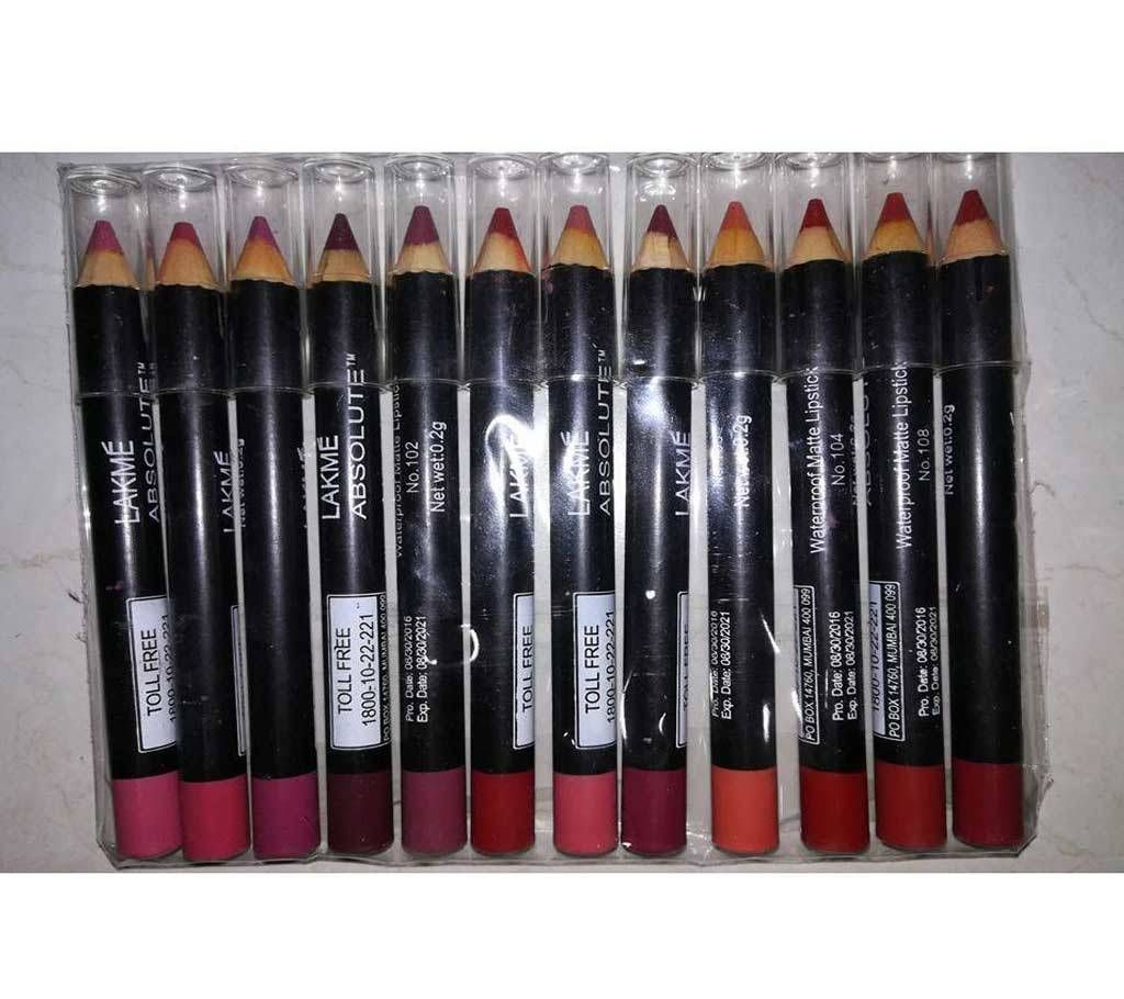 LAKME ABSOLUTE PENCIL LIPSTICK - 12 PIECE 