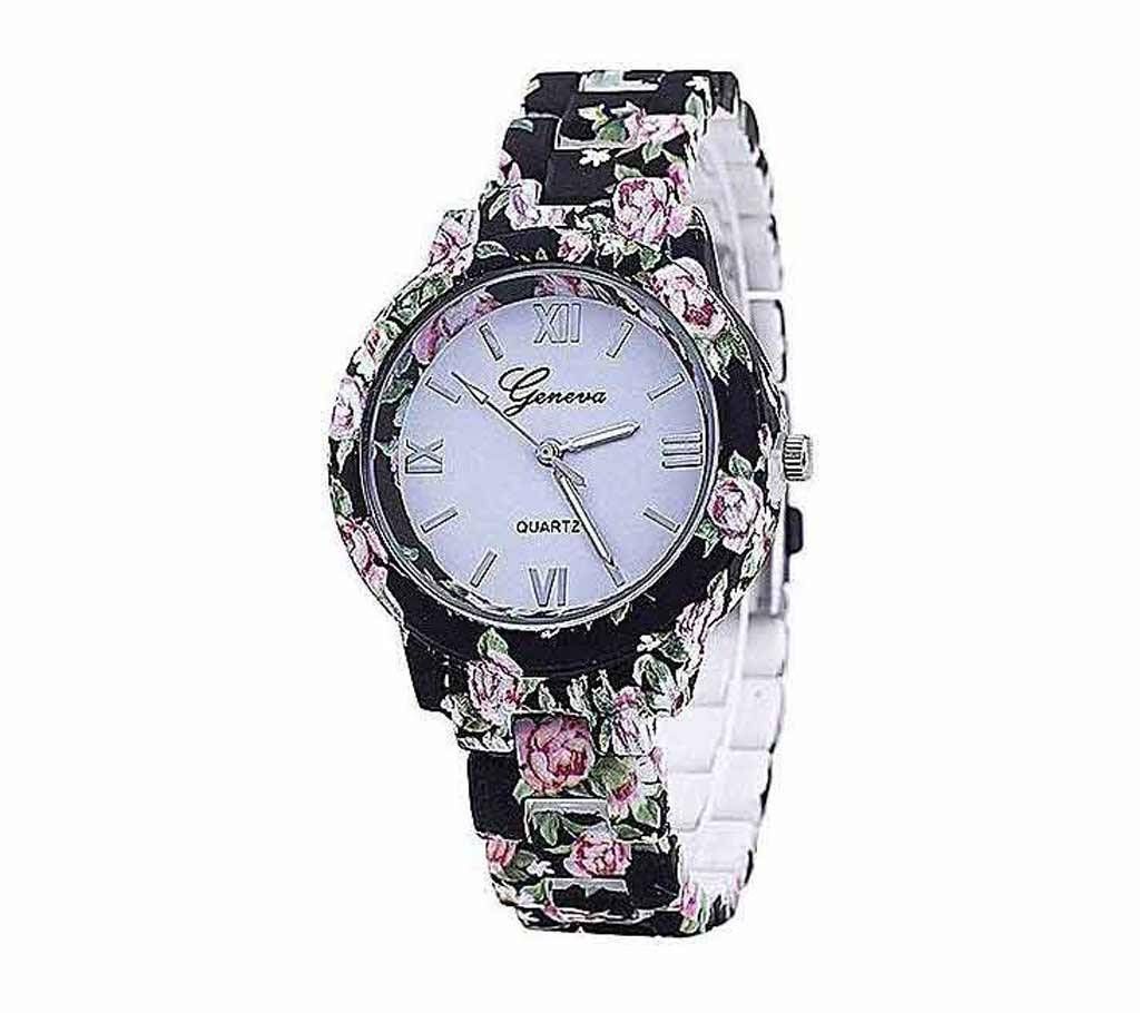 Watch Black Stainless Steel Analog Watch for Women