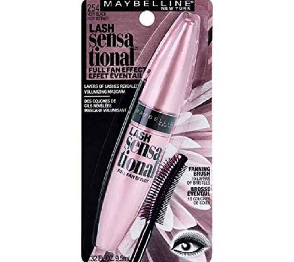 Maybelline Lash Sensational™ Washable Mascara in Very Black,9.5ml USA 