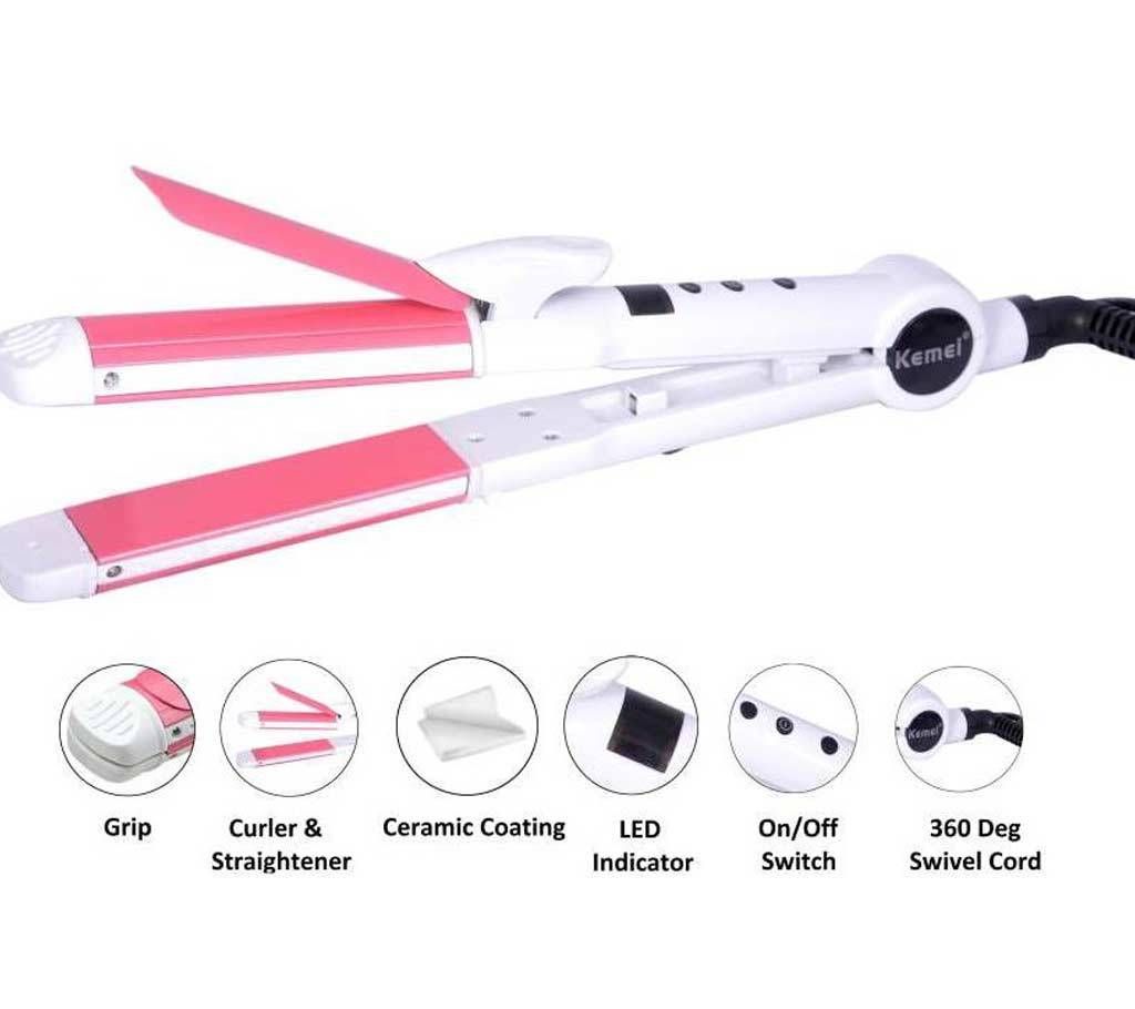 Kemei 2-nN-1 Hair Beauty Set KM-6878 Hair Straightener