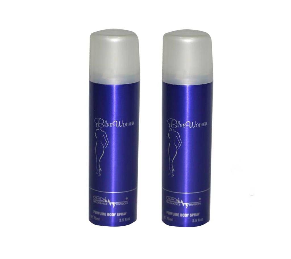 Blue WOmens Body Spary COmbo 75 ml UAE