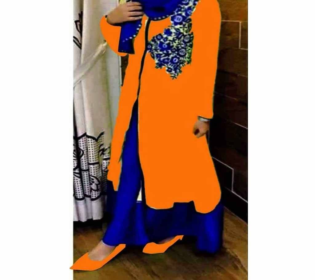 Unstitched Yellow Cotton Block Printed Shalwar Kameez 