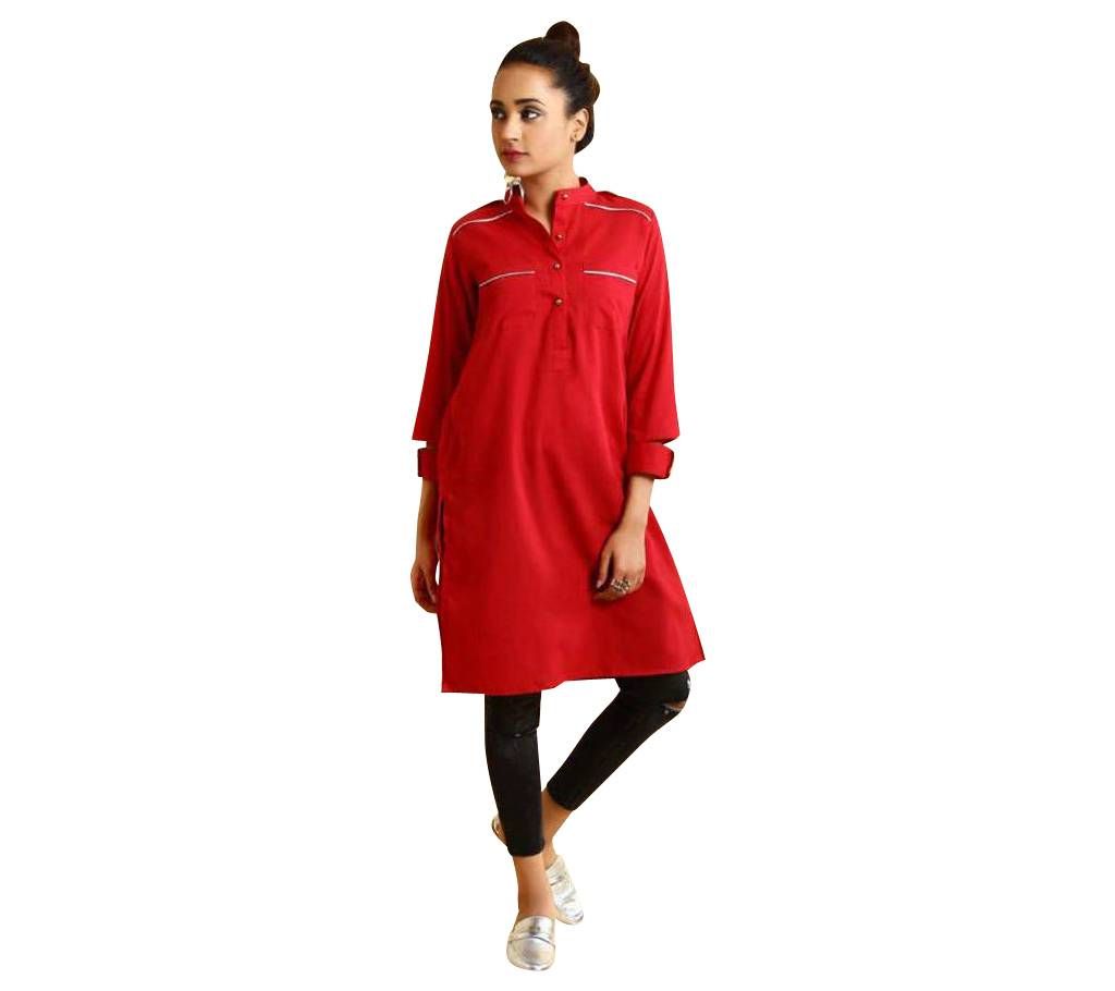 Stitched Linen Long Kurti 