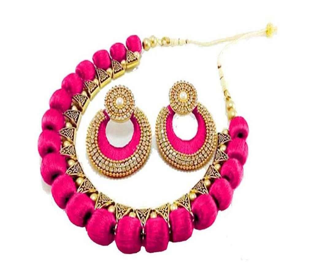 silk thread necklace set