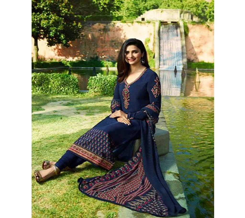 Indian Unstitched Silk Salwar Kameez - Original 