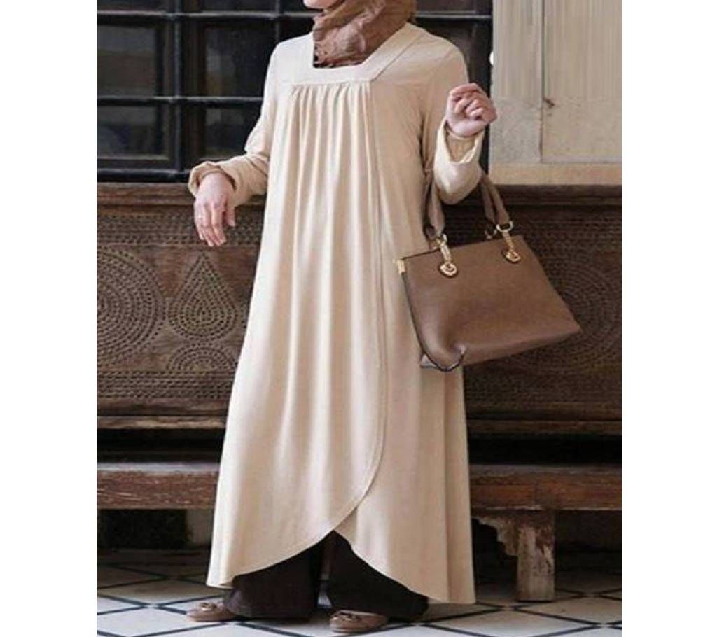 Biskut Color Imported Stitch Jersey Borka For Woman