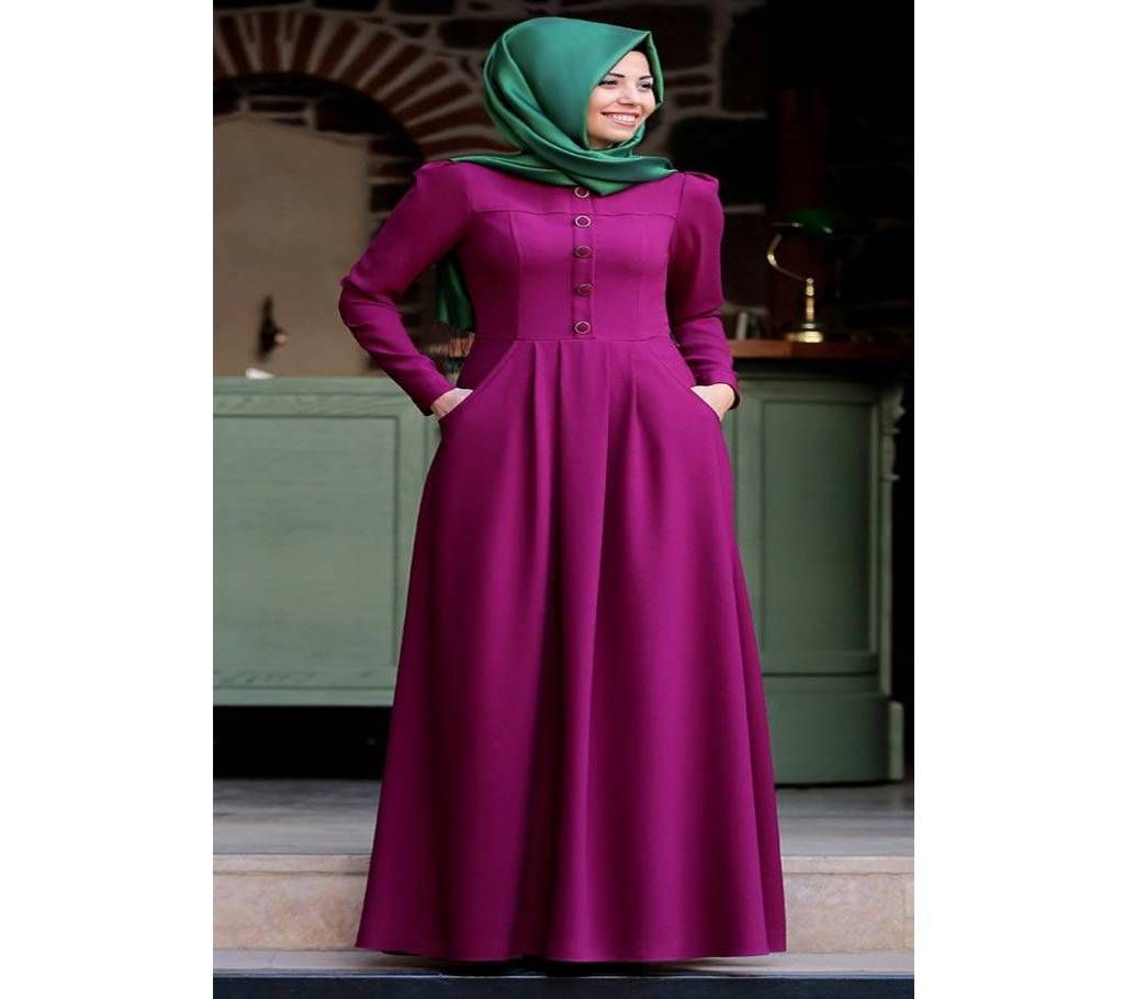 Queen Pink Stretch Jersey Borka For Woman