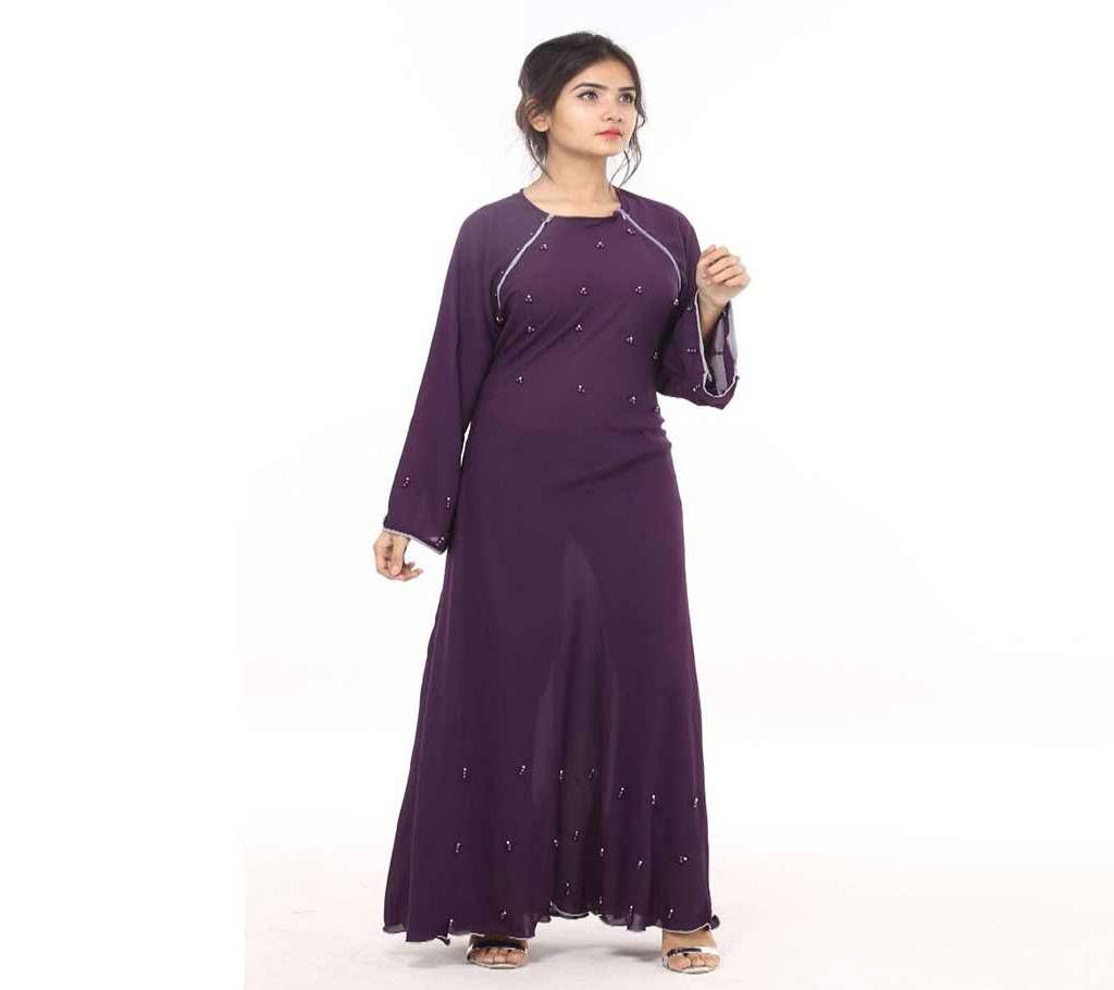 Diamond Georgette Borka (Purple)
