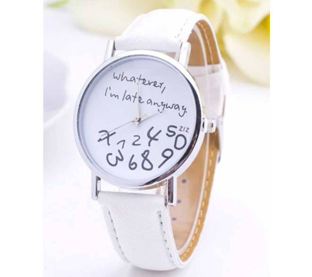 Leather Alloy Quartz Wrist Watch For women