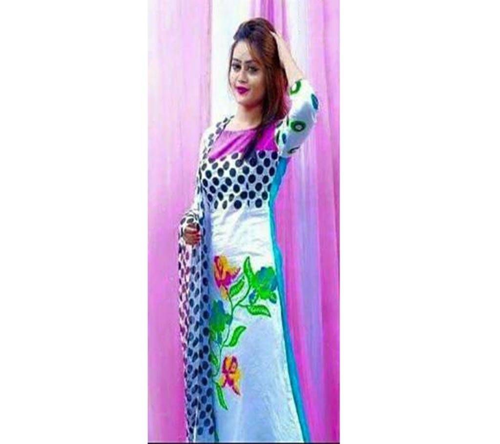 un stitched cotton tie-die boutique three piece 