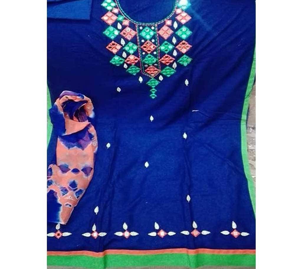 Unstiched Karchupi 3 piece set