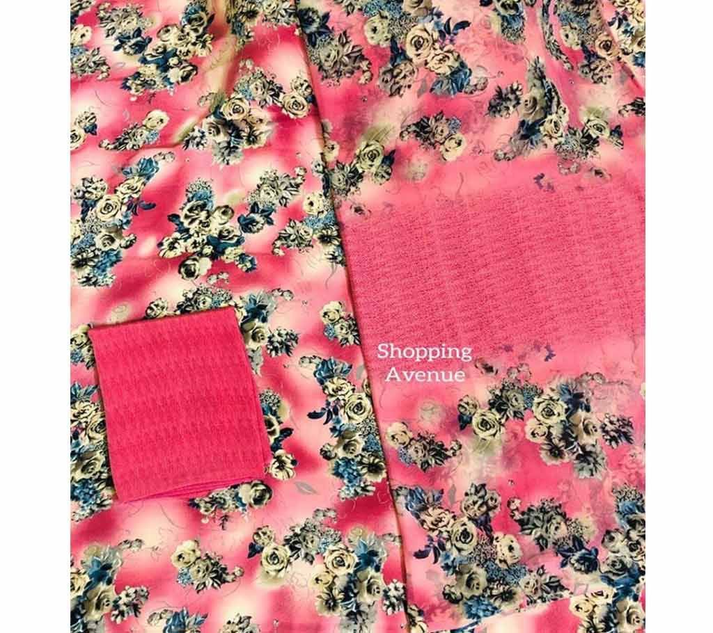 Unstitched Silk 3 piece