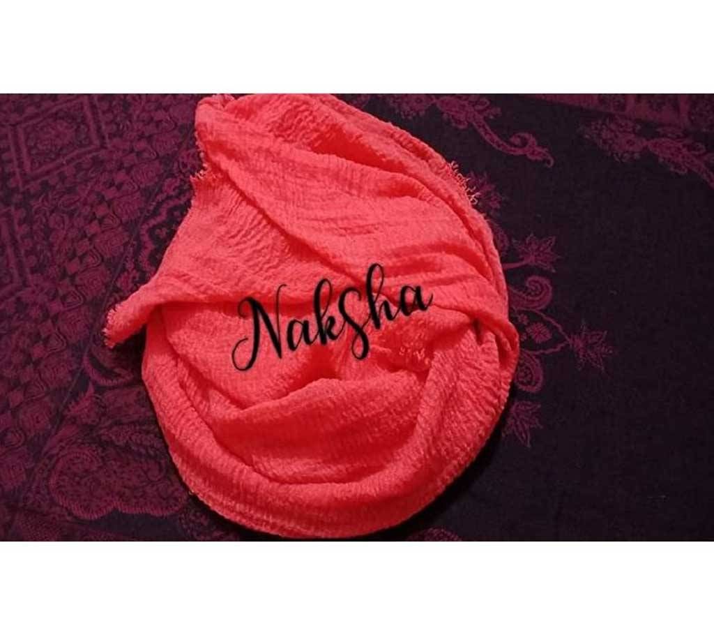 Pink Crincle Hijab