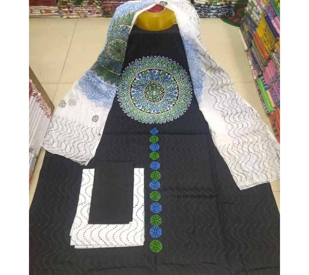 Rajdhani Voil Cotton Block Printed Shalwer Kameez for Women-24