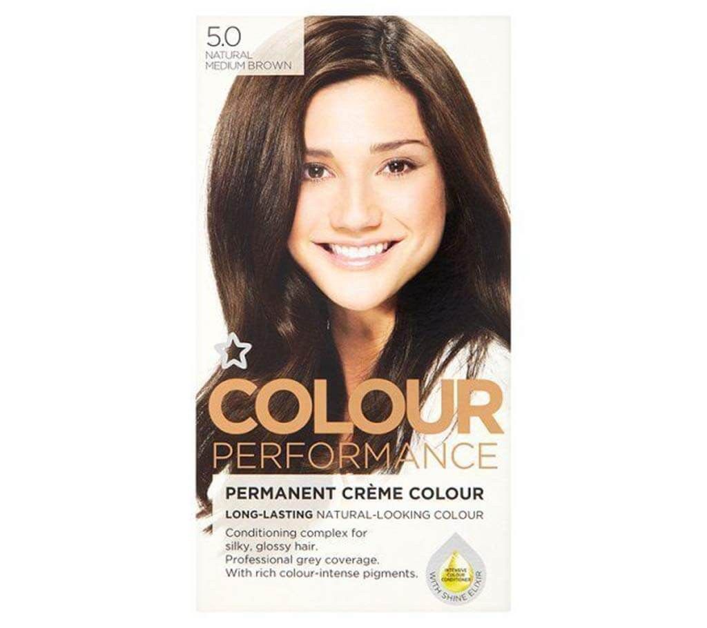 Superdrug Performance Natural Medium Brown 5.0 Hair Color 