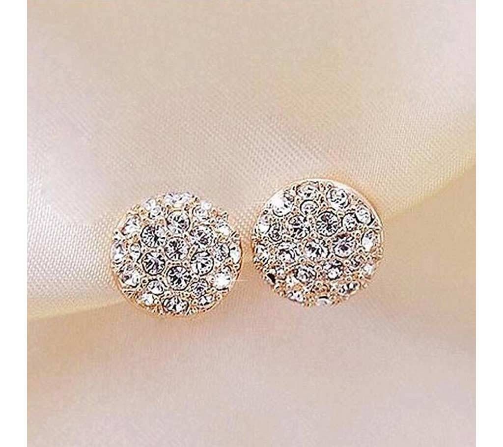Rhinestone Circle Earrings
