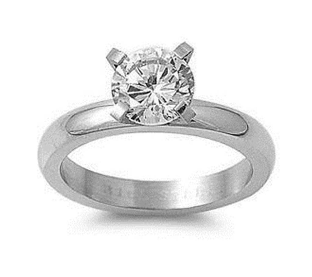 Silver Plated Twin Zircon Finger Ring For Women