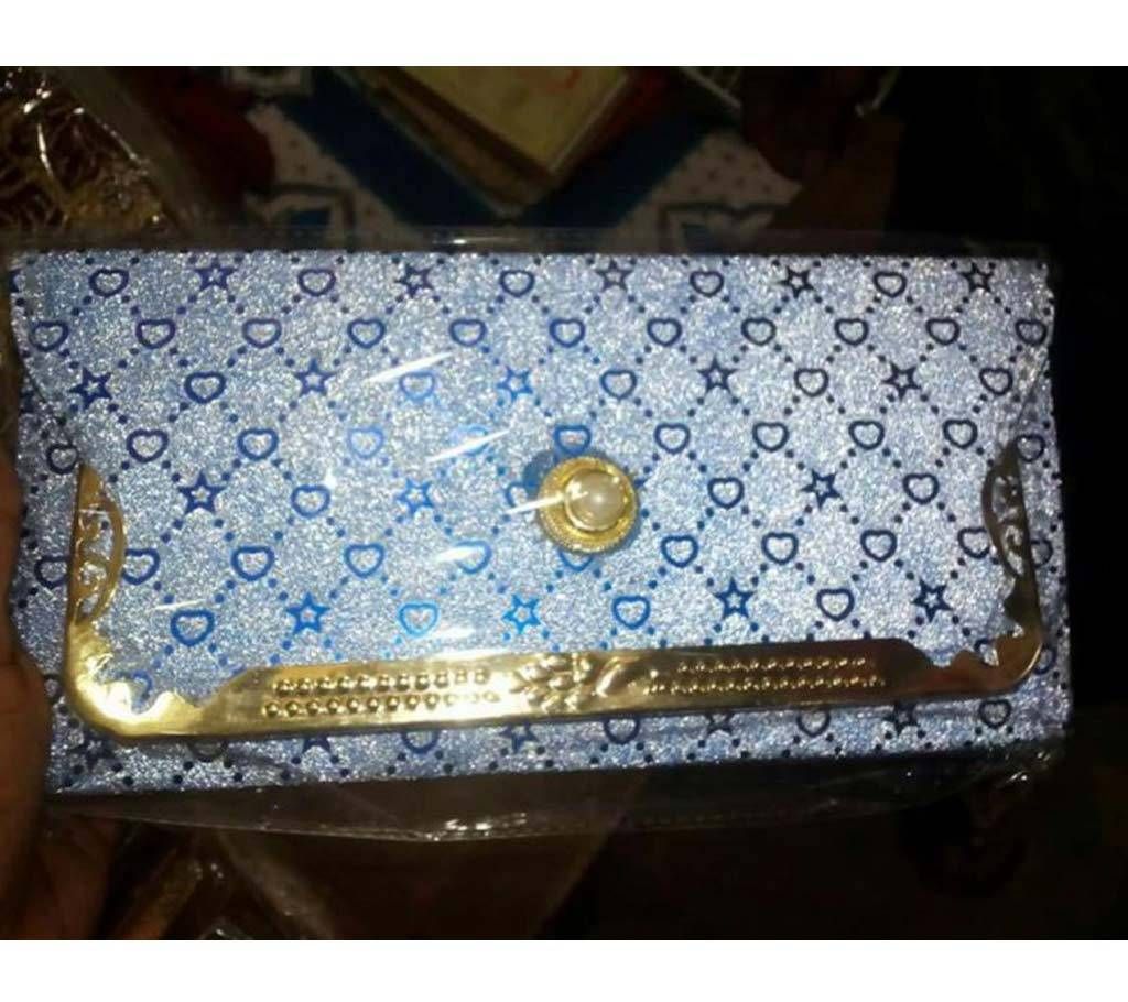 Light Blue Collared Vanity Bag Women 