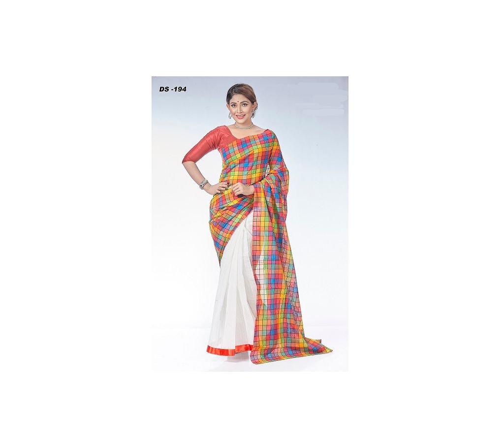 Silk & Lilen saree DS-194