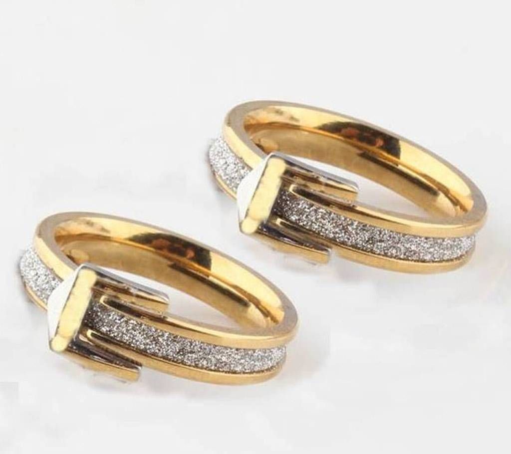 Golden Belt type Couple Finger Ring