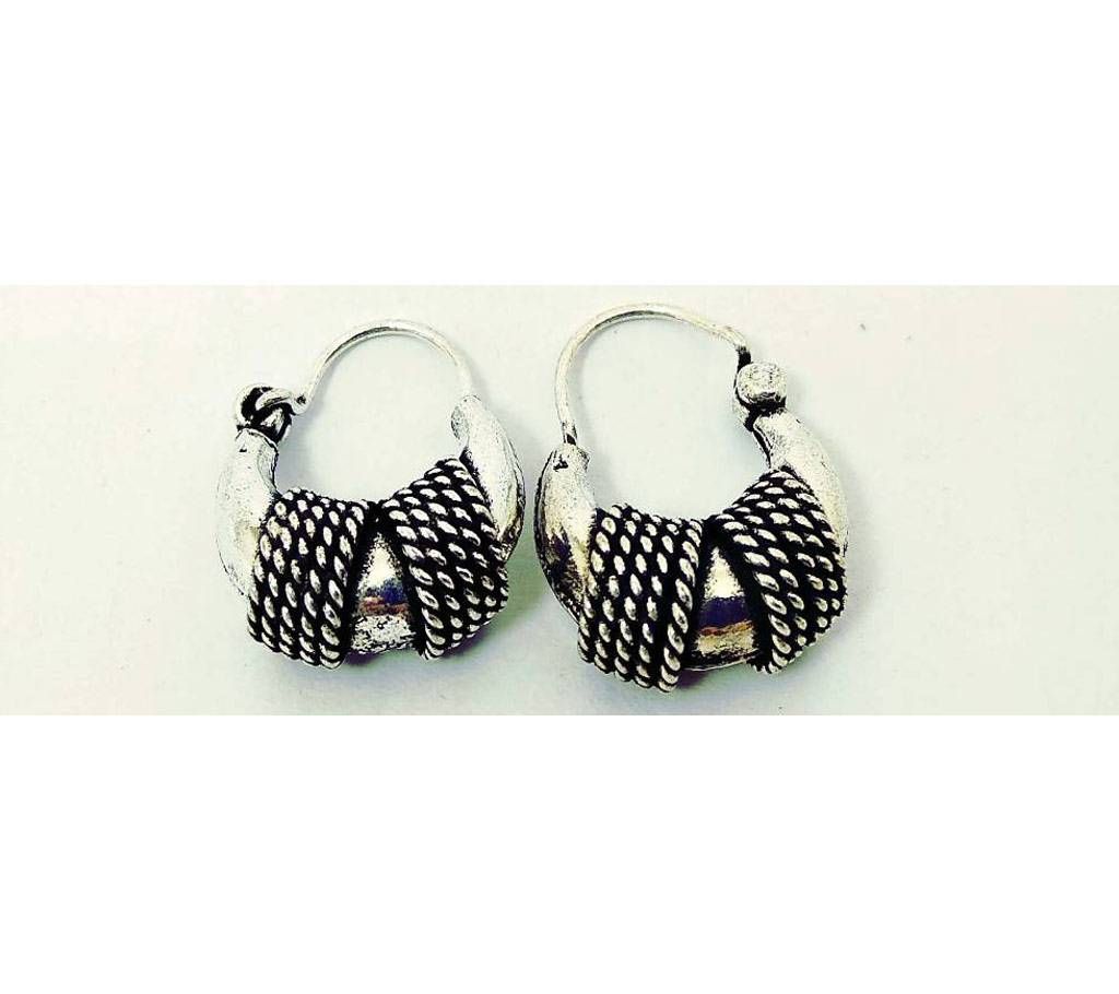 German silver plated Makri earring 
