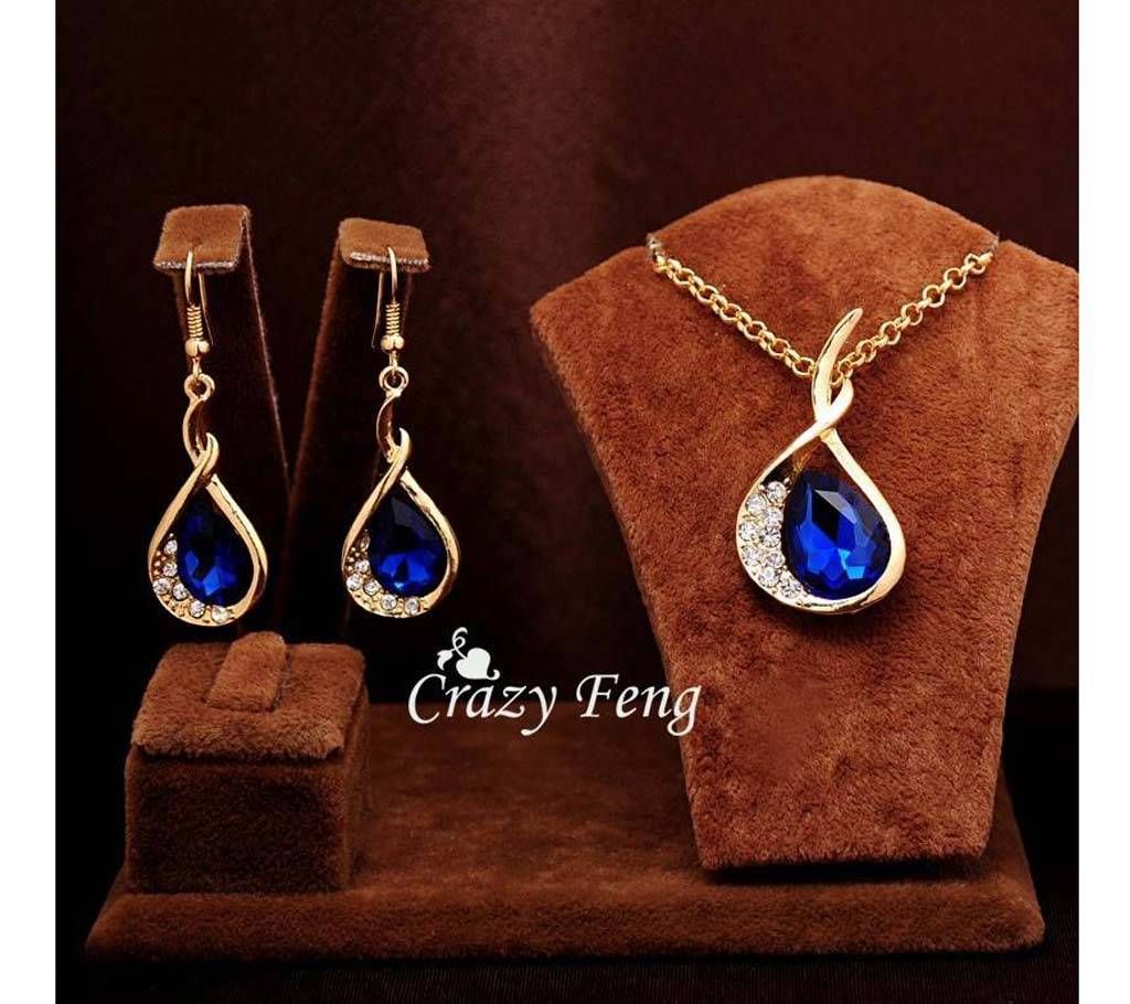 Blue Stone Pendent and ear ring