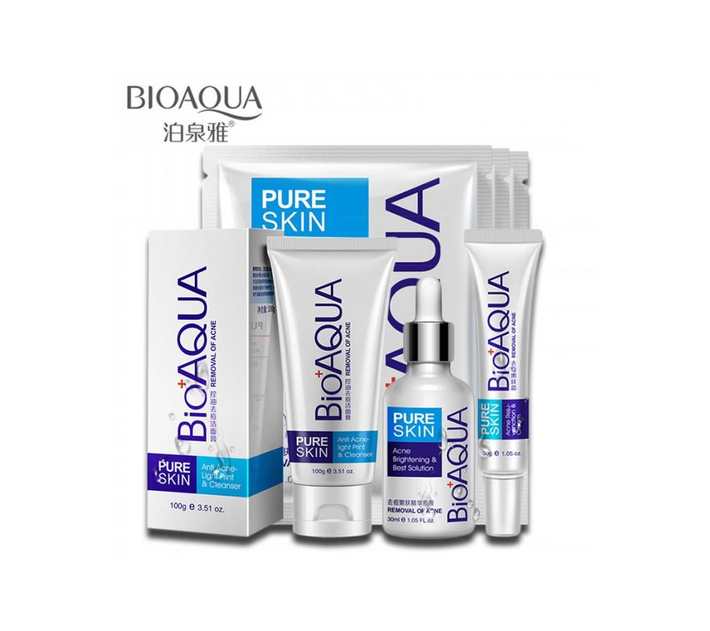 Bioaqua Pure Skin Full Set (Crème+Serum+Cleanser+ 3mask)