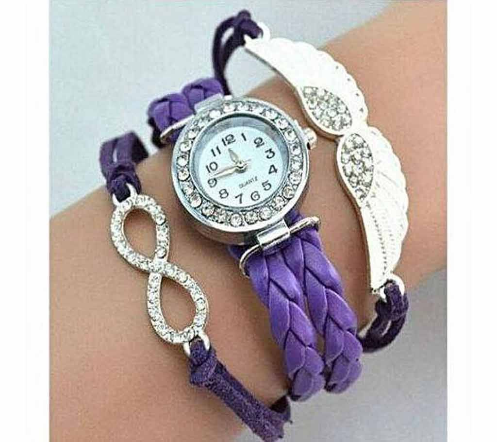 Purple Analog Watch For Women