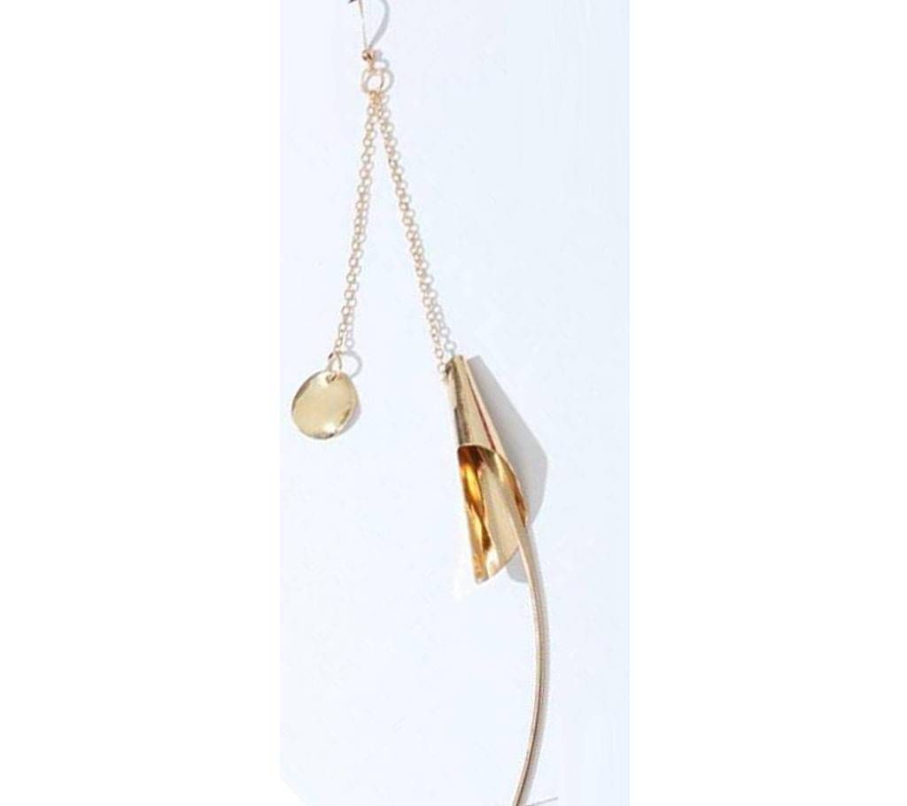1pcs hot sale minimalist style morning glory earrings exaggeration metal cone long chain earrings