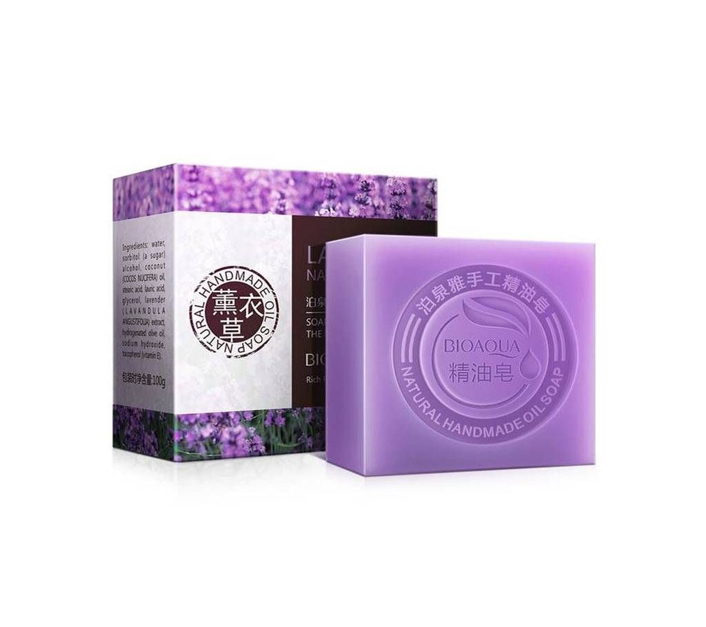 BIOAQUA Natural Lavender Essential Oils Handmade Soap 100g China