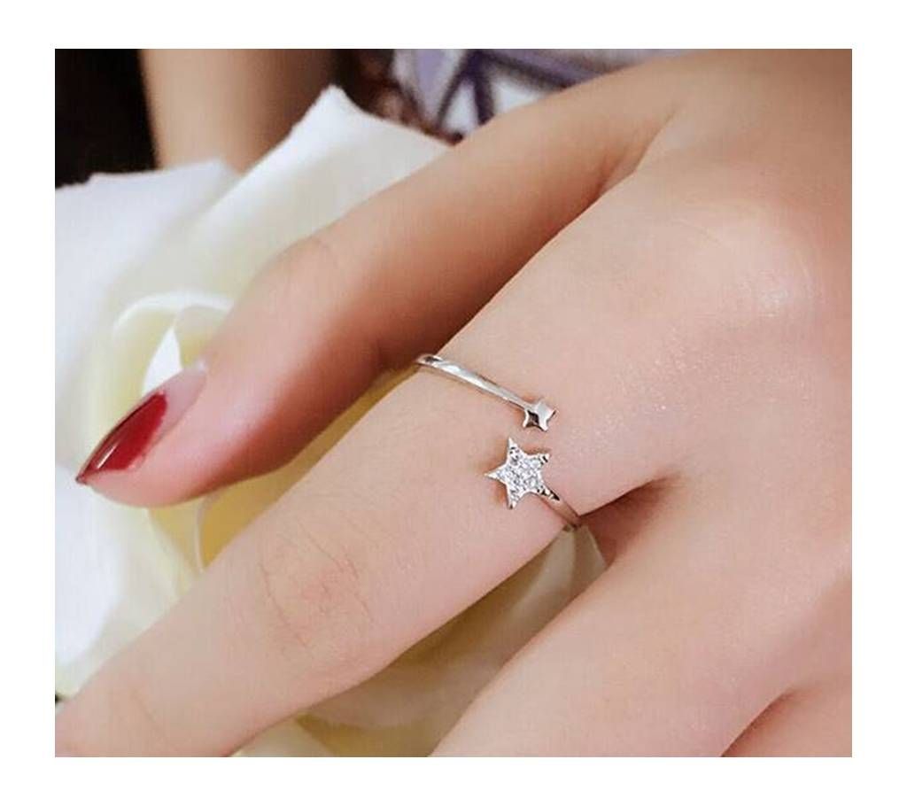 Star Creative Charm Finger Open Ring(Resizable)
