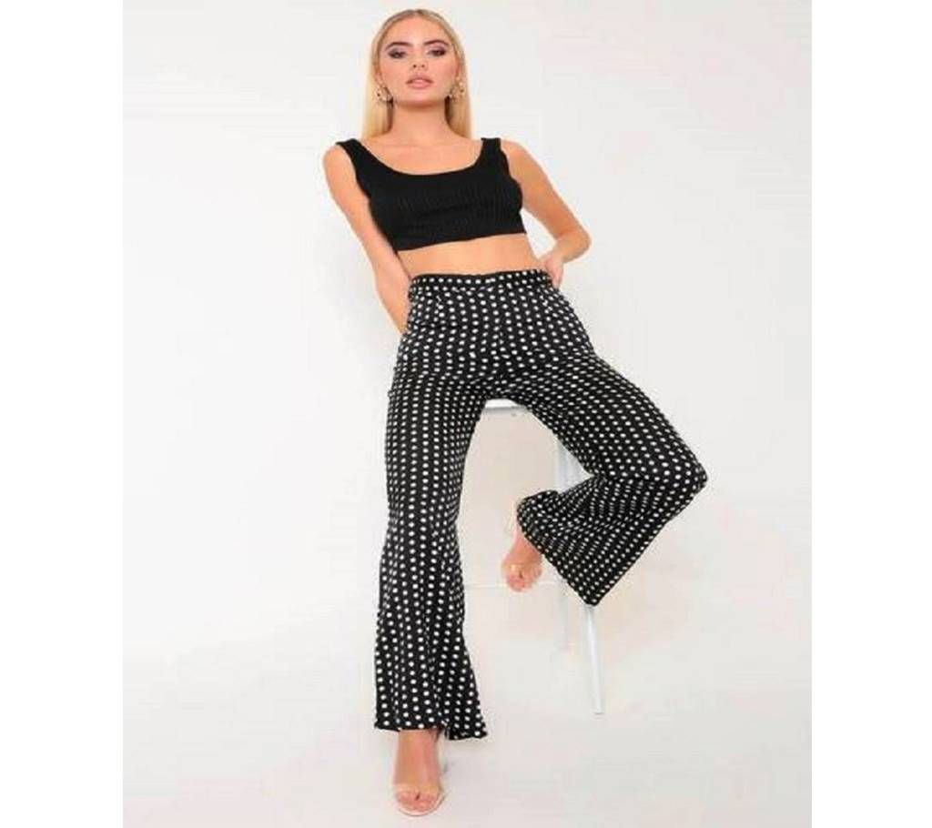Dot Print Stretched Pants for Ladies 
