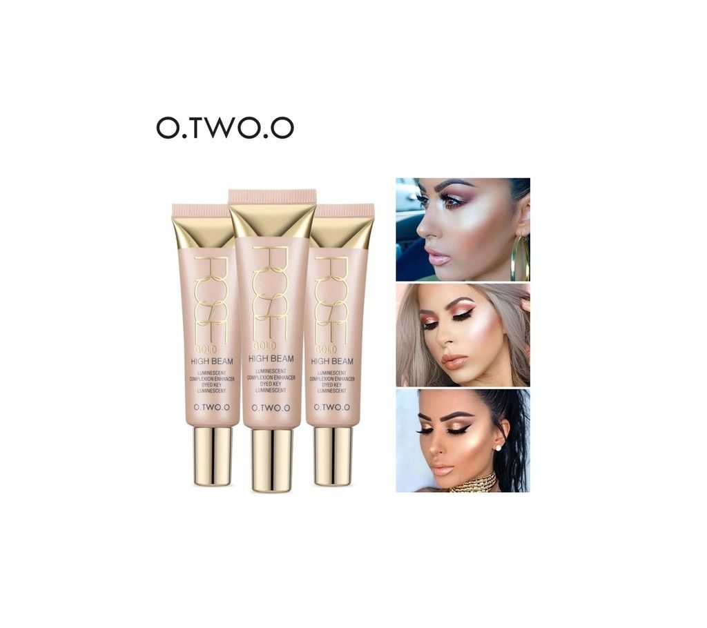 O.TWO.O Rose Gold Brighten Liquid Highlighter - Bubbly - 25ml