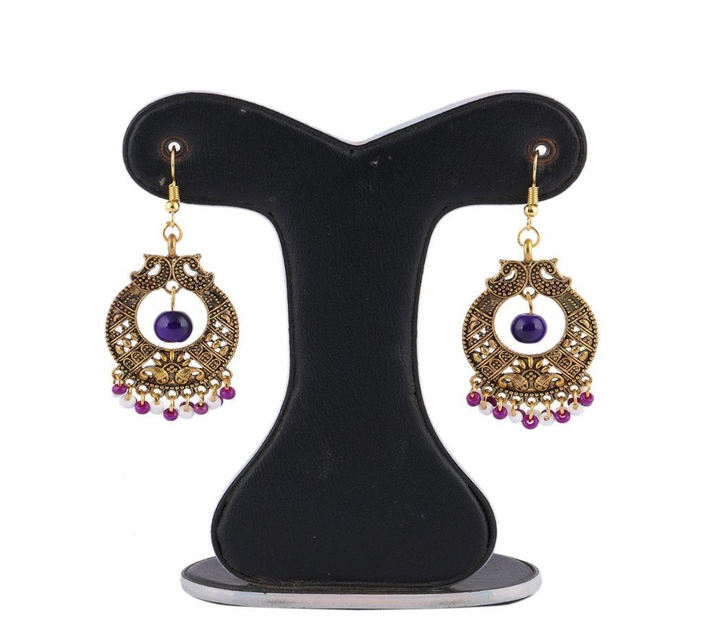 Purple Color Kasmiri Jhumka