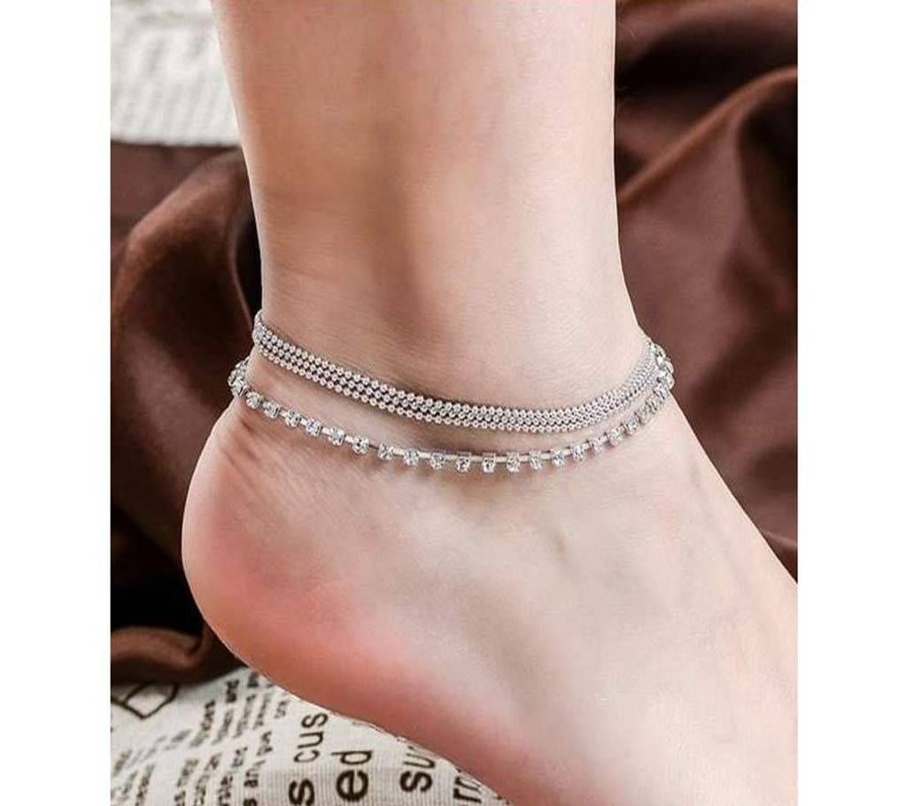 Multi-layer Crystal Anklet Foot Chain Summer Bracelet Charm Anklets