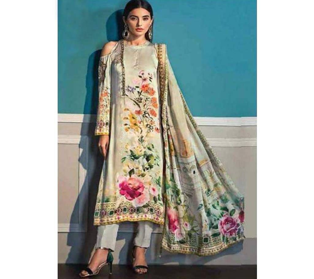 Libana - 2  Unstitched Embroidery Three Piece