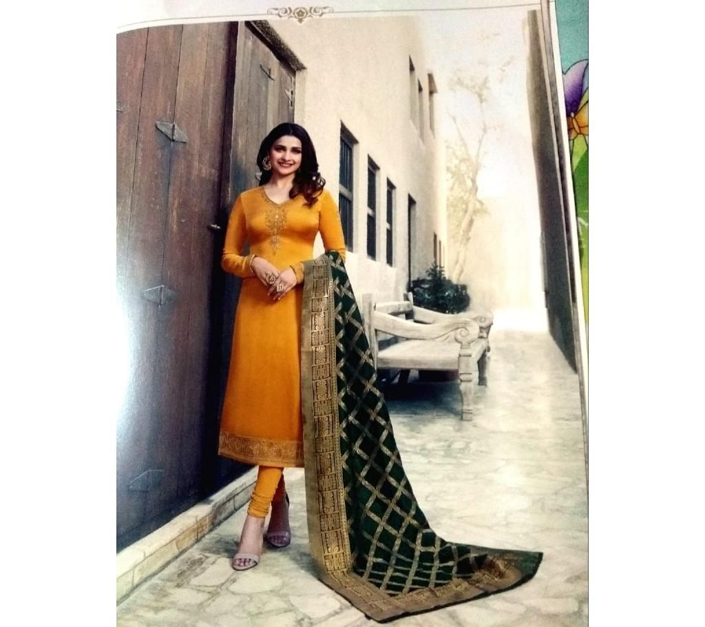 Unstitched Georgette long Three piece