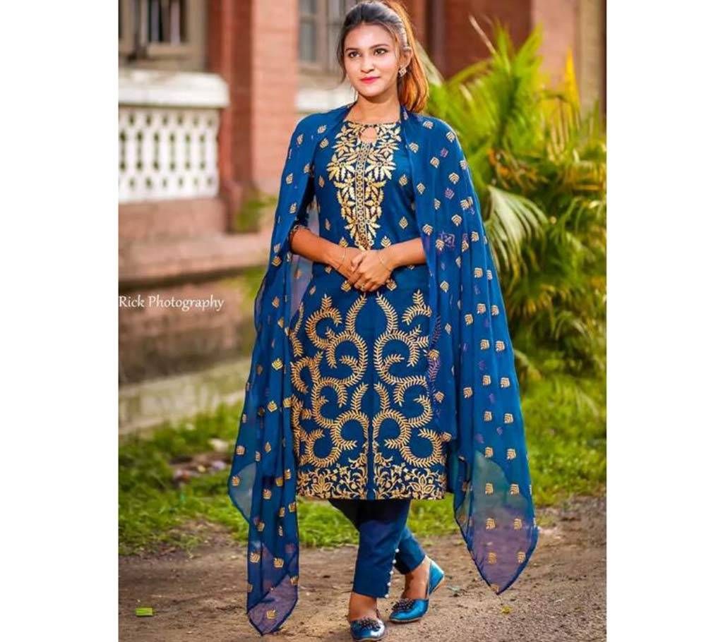 Unstitcheed Georgette Three Piece 