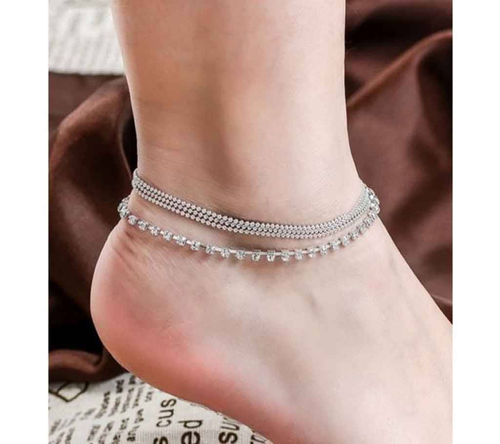 Zink Aloy Stone Setting Anklet